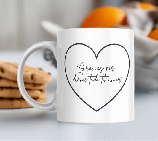 Taza "Mamá Te quiero" + dedicatoria