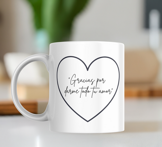 Taza "Papá Te quiero" + dedicatoria