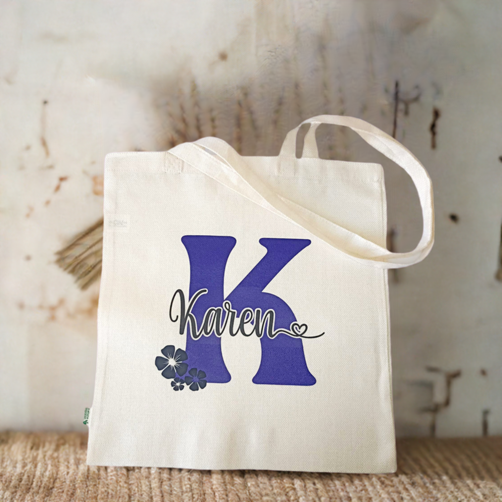Tote Bag Beige Inicial + Nombre