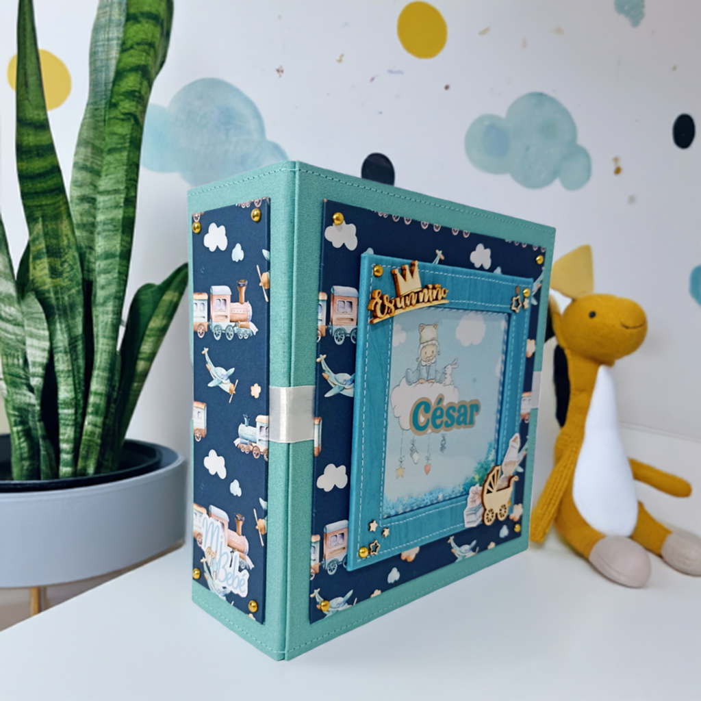 Álbum Scrapbook Bebé Personalizado - Mi primer añito - Niño