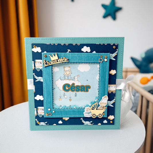 Álbum Scrapbook Bebé Personalizado - Mi primer añito - Niño