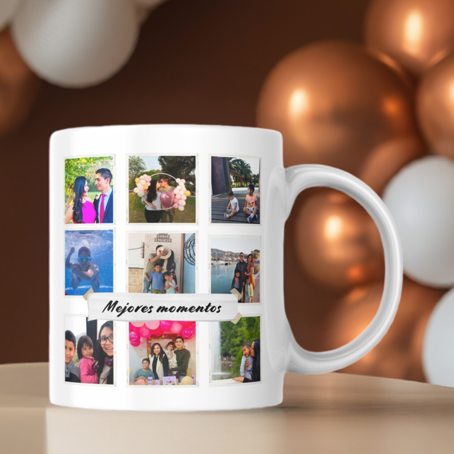 Taza con Fotos + Frase.