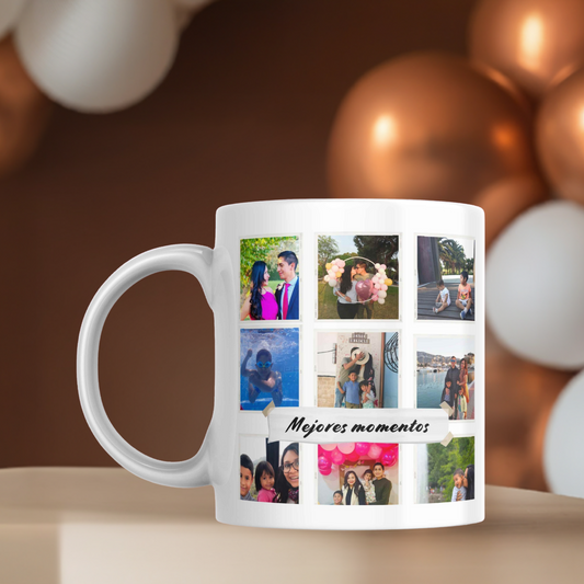 Taza con Fotos + Frase.