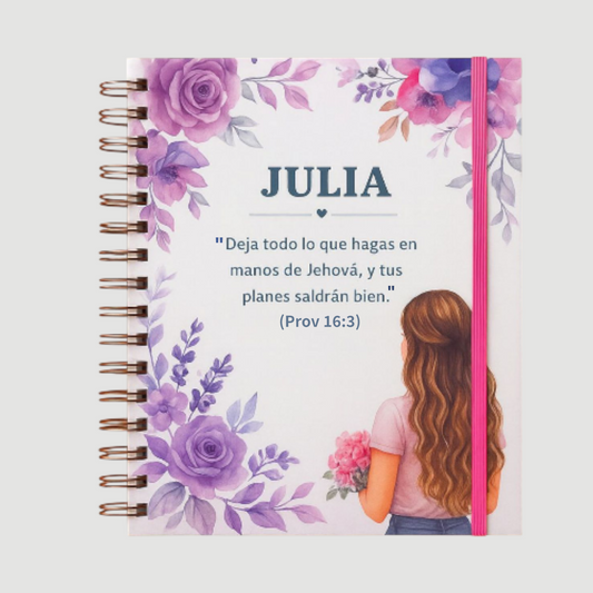 Carpeta  para revistas y tratados con nombre y texto