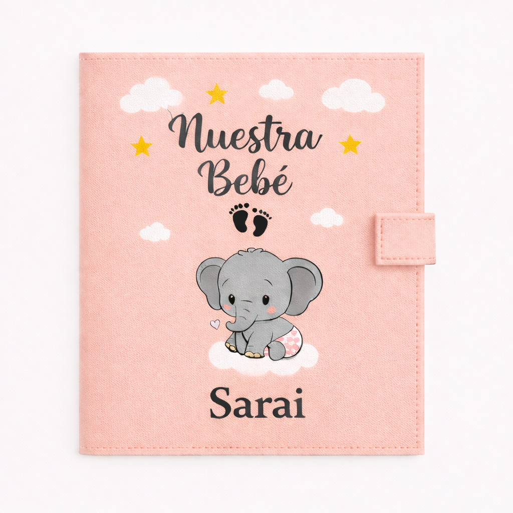 Portadocumentos bebé personalizada en polipiel – Nuestra Bebé