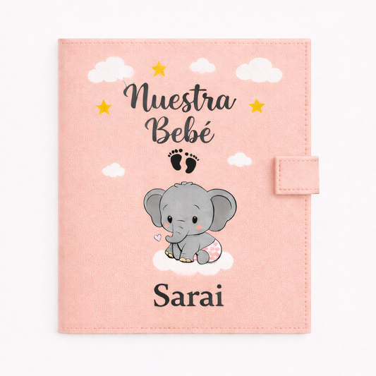 Portadocumentos bebé personalizada en polipiel – Nuestra Bebé