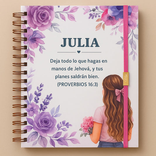 Carpeta  para revistas y tratados con nombre y texto