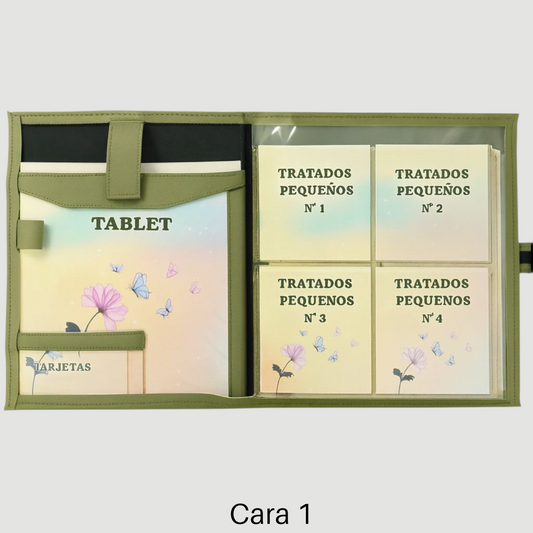 Carpeta para revistas y tratados con nombre y texto